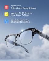 Lunettes Intelligentes IA avec Caméra 8MP, Vidéo HD 1080P Anti-Tremblement, Traduction en Temps Réel et Assistant Vocal pour Appels (2 Paires)