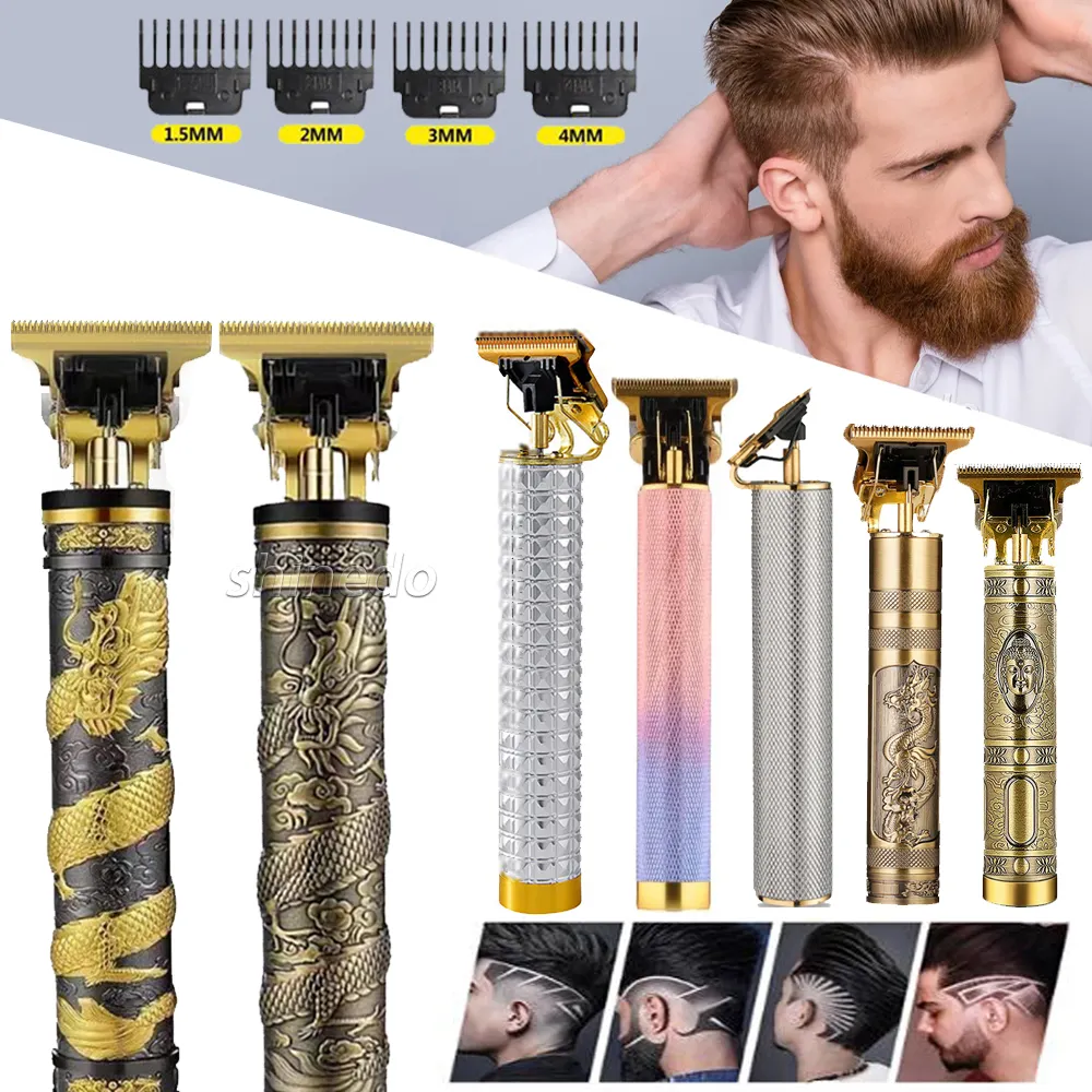 Professional Waterproof Cordless Cutter Body Face Electric Hair Clipper Cutting T Blade Men Hair Trimmer