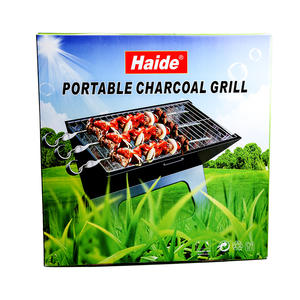 Portable Folding Charcoal <b>Grill</b> For Camping Outdoor BBQ 3-5 People <b>Metal</b> Construction With Handle And Ventilation Design - Product Image 5