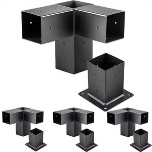 ชุดขายึดเพอร์โกลาเหล็กสำหรับงานหนัก |   ขายึดมุมฉาก 3 ทาง และฐานเสา - Product Image 2