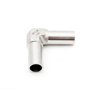 Codo soldado de acero inoxidable 316L grado BA, ángulo recto extendido para tuberías de gas de alta pureza - Product Image 4