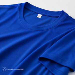 T-shirt en maille unisexe personnalisé avec logo, séchage rapide, respirant, en polyester, pour le sport et la gym, vente en gros, 10 couleurs, tailles S-4XL - Product Image 4