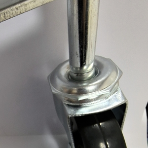 स्विस गेट कैस्टर 3 "4" 5 "ब्लैक रबर व्हील स्प्रिंग बढ़ते छेद के साथ लोड - Product Image 6
