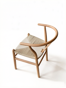 เก้าอี้ไม้ทรง Y พร้อมที่นั่งหวายสาน – เก้าอี้รับประทานอาหารสไตล์โมเดิร์นกลางศตวรรษ ดีไซน์ธรรมชาติ สำหรับโรงแรมและร้านอาหาร - Product Image 5