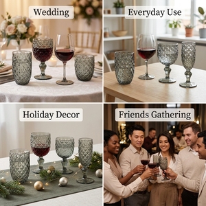 Lot de Verres à Vin Rétro Vert en Cristal sans Plomb pour Mariage – Flûtes à <span class=keywords><strong>Champagne</strong></span> - Product Image 6