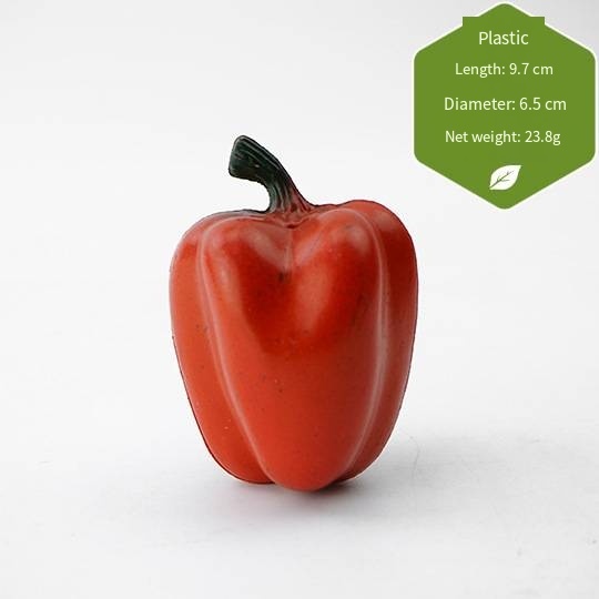 Plastic red bell pepper