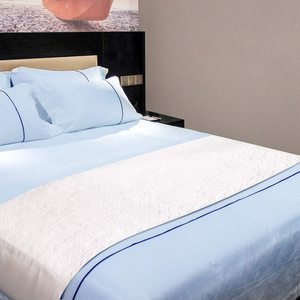 Almohadilla de <span class=keywords><strong>cama</strong></span> impermeable al por mayor, almohadilla de incontinencia, absorbente, lavable, reutilizable, con alas - Product Image 1