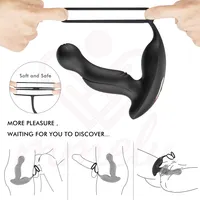 Vibratore anale Butt Plug massaggiatore prostatico maschile ano stimolatore della Vagina pene Cock Ring giocattoli del sesso per uomini coppie