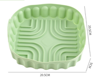 Plateau de cuisson en silicone pour friteuse à air, antiadhésif, résistant à la chaleur, réutilisable, support de mise en forme des aliments, prévention des taches, en silicone