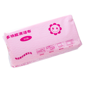 Lingettes jetables 80 feuilles en tissu non tissé, chiffon de nettoyage multi-usages pour cuisine, forme rectangulaire - Product Image 5