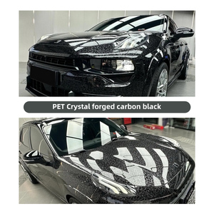 Emballage de voiture en vinyle noir carbone forgé PPF PET auto-cicatrisant anti-rayures anti-UV autocollant de carrosserie fenêtre cristal clair <span class=keywords><strong>peinture</strong></span> de voiture - Product Image 5