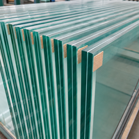 Verre trempé stratifié à structure solide, épaisseur 5mm-15mm, pare-balles, transparent, plat, pour entrée extérieure, industriel, décoratif