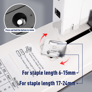 ZEQUAN Stapler Manual Besi 100-Page Heavy-Duty, Cepat dan Efisien, 100% Logam, Menghemat Tenaga Kerja - Product Image 6