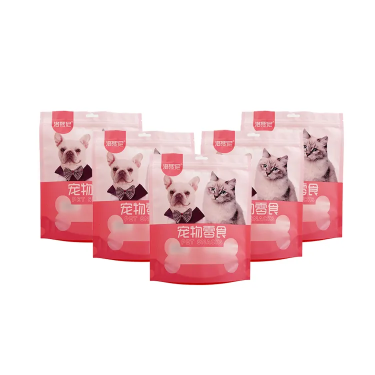 Logotipo de impresión digital, bolsa de Mylar resellable de 1 libra, bolsas de embalaje de plástico lcok con cremallera de pie para mascotas, perros, gatos, golosinas, comida