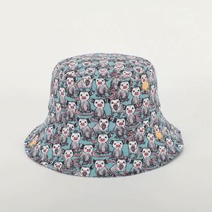 Casquette de pêcheur réversible personnalisée en coton 100% de haute qualité pour adultes, avec motif animalier imprimé et logo, idéale pour les voyages et la protection solaire ajustable. - Product Image 4