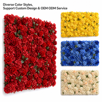 Panneau mural de fleurs artificielles de roses assorties pour décoration de fond de scène, mariage, vitrine de centre commercial, fête, cérémonie, événement