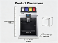 Printer 3D QIDI Q2C Combo Kecepatan Tinggi Multi-Warna CoreXY Kelas Komersial Auto Leveling Presisi Tinggi Kit Printer DIY