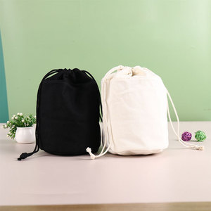 Personalized <b>Recyclable</b> Custom logo Canvas Cotton Candle Jewelry Pouch Round Bottom Drawstring <b>Bag</b> - Product Image 4