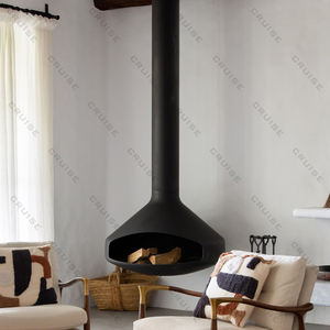 CRUISE Chimenea de madera colgante de 700mm Montado en el techo Truefire Estufa de vapor 3D Núcleo Moderno Quema de madera/Vapores electrónicos/Acohol - Product Image 3