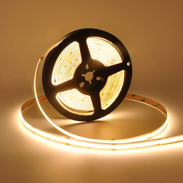 Flexible Dotless Outdoor High CRI95 Ip65 Ultra Thin 420leds Light Dc24v Soft Tape Light Cob Led Strip Light