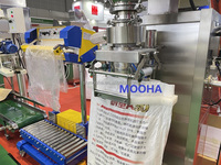 Machine d'ensachage verticale à vis sans fin pour poudres sèches (farine, produits chimiques, thé, détergent) de 500g à 50kg, contrôlée par PLC et entraînée par un moteur