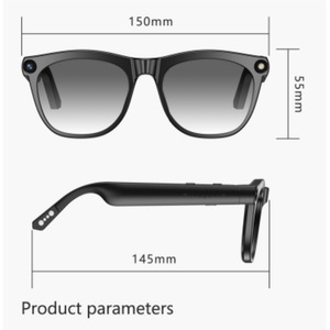 AG08 Smart <b>Glasses</b> 8MP <b>Camera</b> Call Feature Black And Pink 4GB Memory 280MAH Battery - Product Image 4