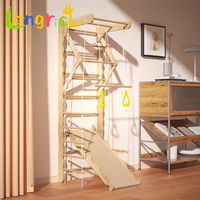 Barre de traction en bois pour l'intérieur et l'extérieur, ensemble d'escalade Montessori pour tout-petits, échelle suédoise