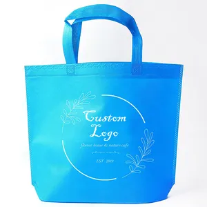 Custom Logo Printed Reusable Tote Ecobag Wholesale Ultrasonic Non Woven Shopping Bag