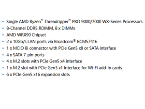 มาเธอร์บอร์ด E-ATX MH53-G40พร้อมชิปเซ็ต STR5ซ็อกเก็ต WRX90 AMD DDR5รองรับพอร์ต SATA 8 DIMM ใหม่จัดส่งเร็ว - Product Image 4