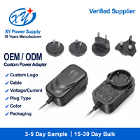 Adaptateur mural rotatif interchangeable pour prise CA 100-240V vers 12V 24V 24W pour alimentation de caméra de sécurité, routeur, OEM