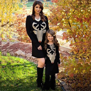 Christmas Style Parent-child <strong>Outfit</strong> Family Casual <strong>Mum</strong> <strong>Daughter</strong> Clothes Daily Wear Christmas Family <strong>Matching</strong> <strong>Outfits</strong> - Product Image 2