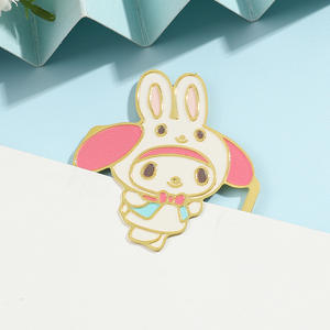 Pour Sanrio série métal signets Style frais Kuromi ma mélodie cannelle gravé signets or étudiant papeterie en gros - Product Image 6