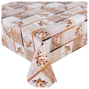 Non Woven Backing Flannel Backing PVC Table Cloth