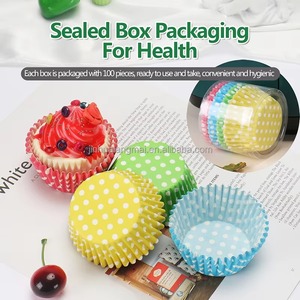 100PCS Standard Polka Dots Assorted Paper Cupcake Liners Non Stick Disposable Cupcake Wrappers For Muffin Baking Home Bakery - Product Image 5