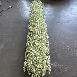 M-FR133 Camino de Mesa de Flores de Seda de 200*35cm, Camino de Mesa de Flores Artificiales de Rosas, Camino de Mesa de Flores de Gypsophila para Decoración de Bodas - Product Image 1