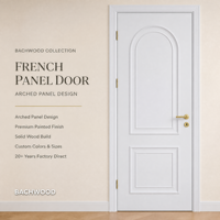 Porte intérieure en bois massif de style français avec surface finie pour chambre et salle à manger, usage domestique de luxe