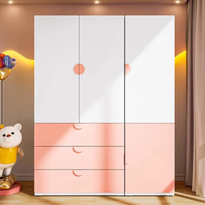 Armadio in metallo regolabile per bambini e bambini in acciaio con asta e mensole - Product Image 1