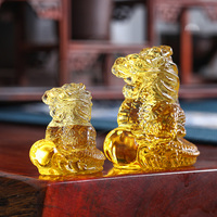 Statue de décoration de table en cristal K9 Dragon du Zodiaque Chinois Feng Shui, écologique, de haute qualité, pour la maison et les cadeaux d'affaires