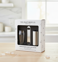 Ensemble cadeau pour homme et petit ami : Tasse à bière en verre de 22 oz avec cloche en métal, produit original pour la bière