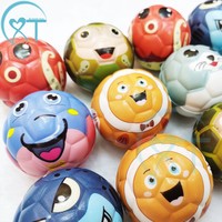 Balle anti-stress élastique en mousse PU de 63 mm en forme d'animal marin de dessin animé, pour la décompression, pour fabricants transfrontaliers
