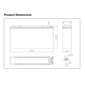 テレコムタワー/UPSスタンバイ電源用のNEATA12V150Ahバッテリー密閉型鉛酸ディープサイクルAGM /GEL - Product Image 3