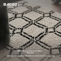 BACKTO Retro-Stil Acryl Wilton Teppich - Abstrakte/Geometrische Muster Luxuriös Hochwertig für Wohnzimmer & Villa