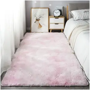 Plush Carpet Bedside Bedroom Living Room Sheep Fur Floor Mat Home Round Bed Blanket Thickened Anti-slip