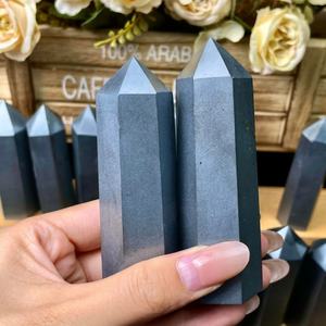 Torre de Cristal de Shungita Natural de Alta Calidad para Decoración y Regalo, Venta al por Mayor - Product Image 4