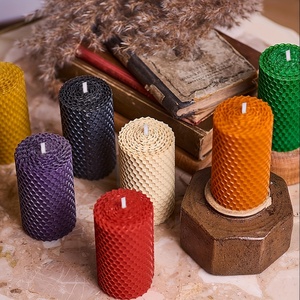 7 bougies artisanales écologiques parfumées à la cire d'abeille pour la décoration de la maison, les fêtes, les cadeaux - Mois de l'<span class=keywords><strong>Histoire</strong></span> des Noirs, Saint-Valentin - Product Image 1