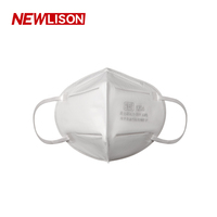Masque facial jetable KN95 NEWLISON à prix avantageux, 4 couches, protection professionnelle, masque respiratoire blanc, sangle d'oreille réglable, nez