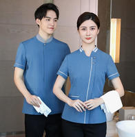 Tenue d'été pour personnel hôtelier : uniforme de chambre, serveur(se), manches longues ou courtes, ensemble de service de nettoyage