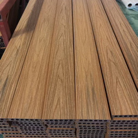 Plancher composite en bambou anti-UV, durable, facile à installer, terrasse en plastique composite, terrasse creuse en WPC pour l'extérieur
