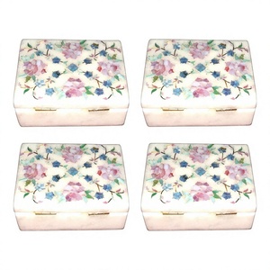 Haute meilleure qualité magnifique fait à la main meilleure Collection boîte d'incrustation de marbre avec matériau en nacre pour bijoux et cadeau d'affaires - Product Image 1