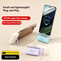 Mini Power Bank de Poche 10000mAh, Charge Rapide 20W, Haute Capacité, Chargeur Portable avec Support pour Téléphones, Vente en Gros